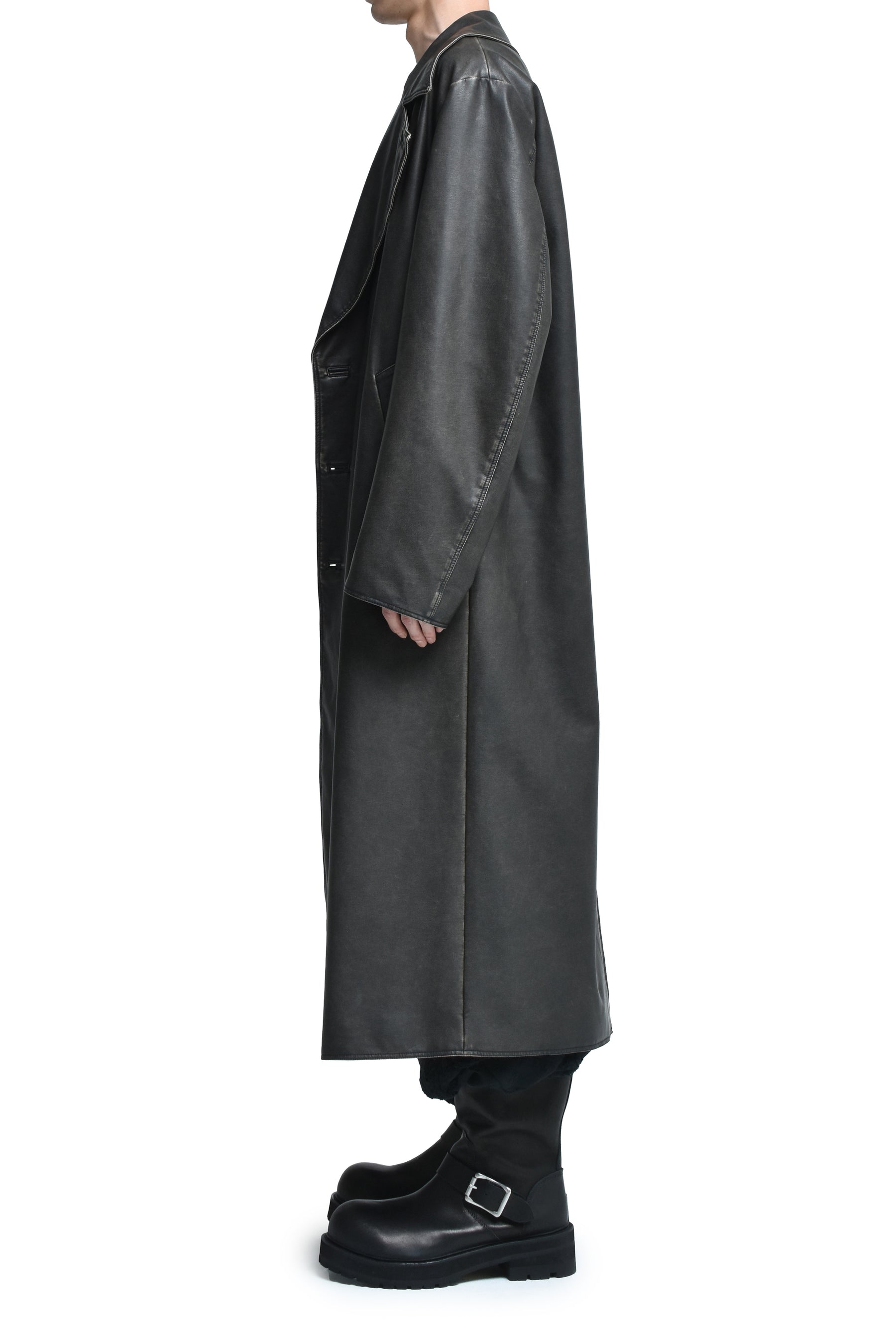 LOOSE DOUBLE COAT / D. BROWN 