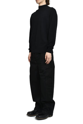MOCK NECK SWEATER / BLK