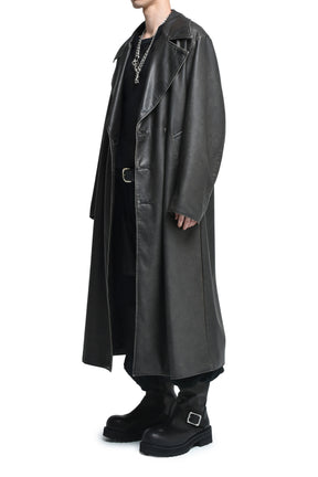 LOOSE DOUBLE COAT / D. BROWN 