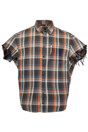 BENDER CUT OFF FLANNEL / ORG PLAID