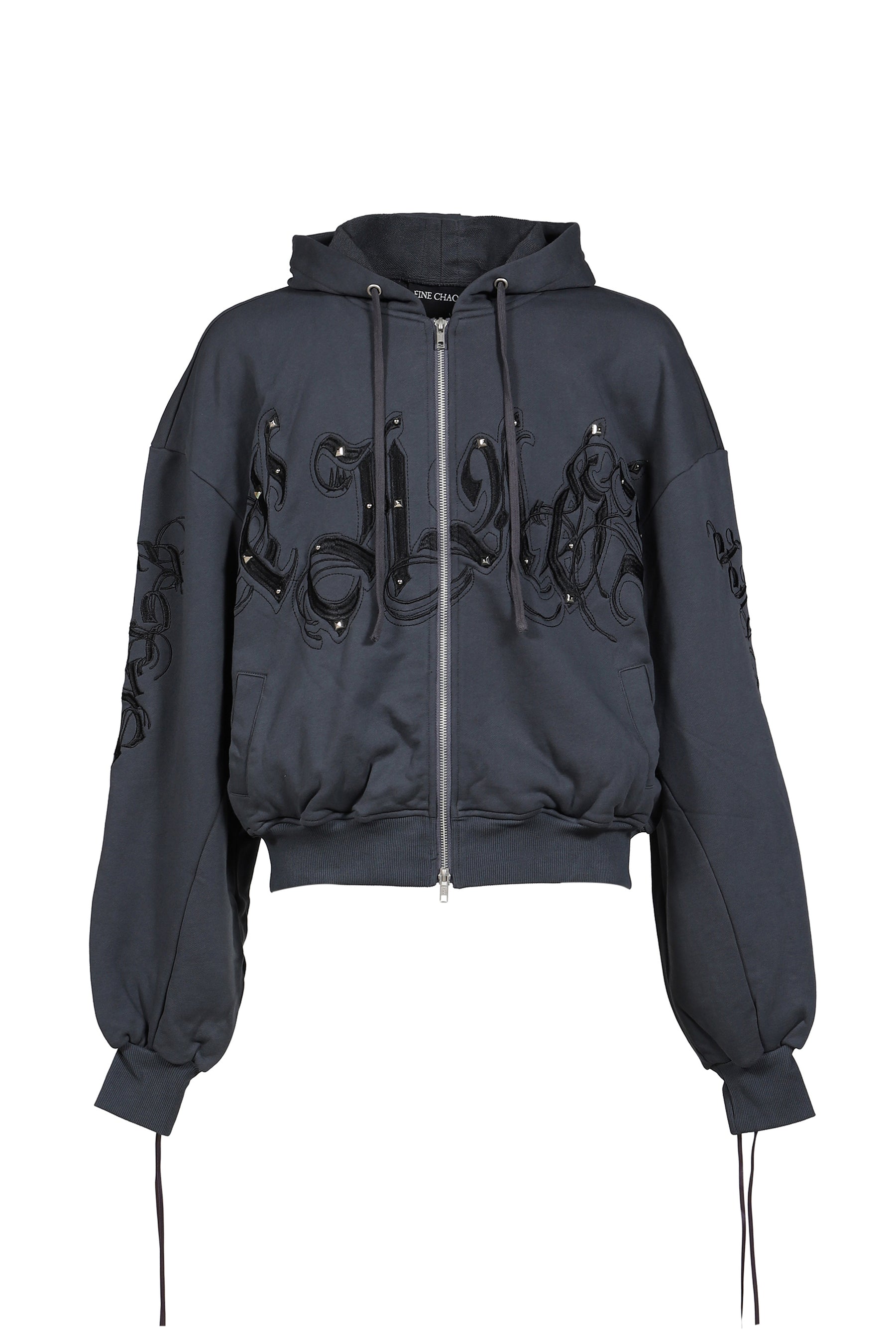 WASHED CHAOS HOODIE / BLK