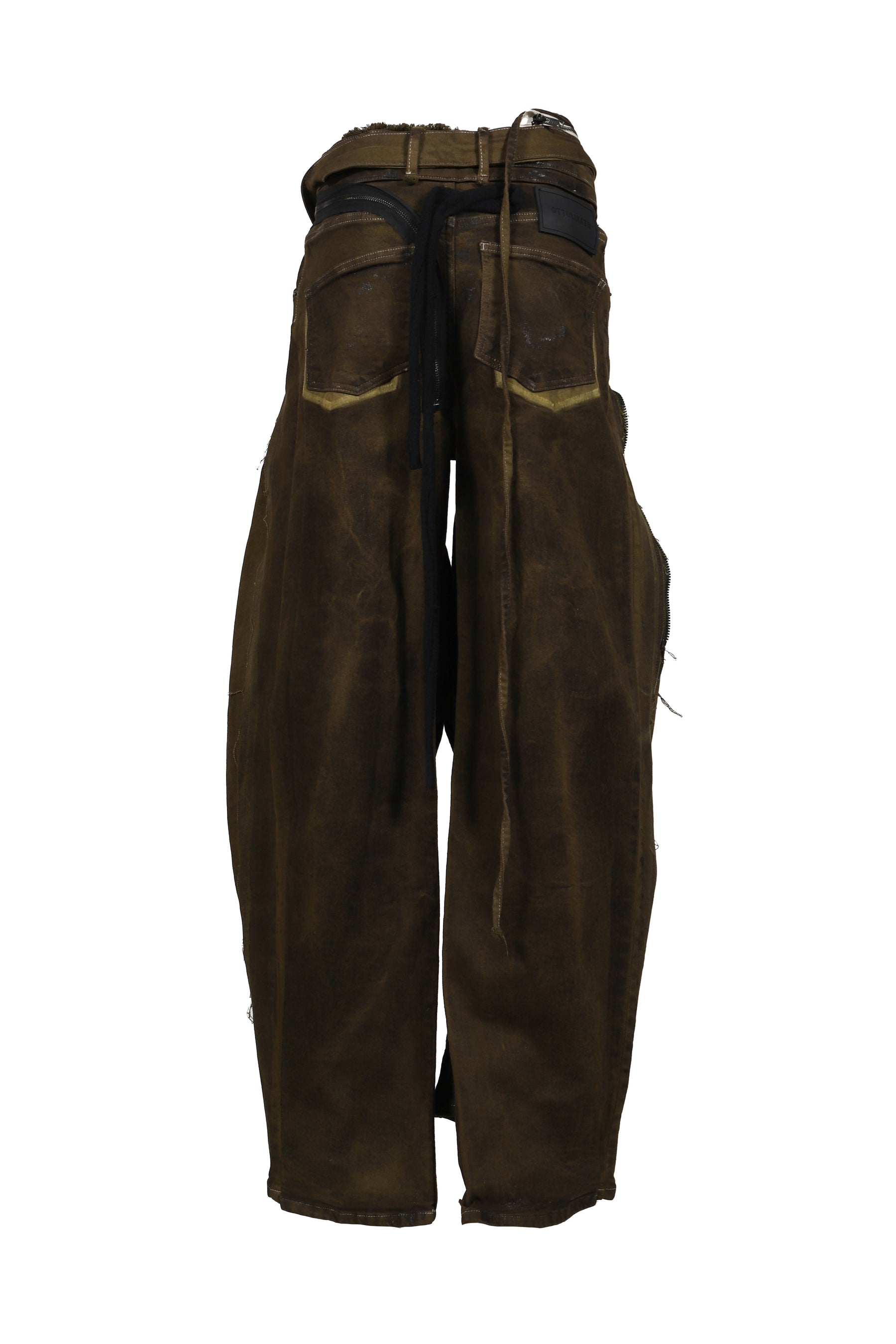 4D DENIM PANTS / MOSS BRW