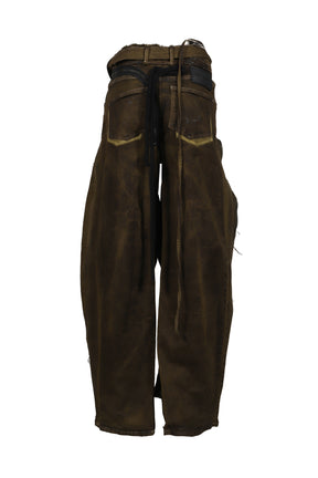 4D DENIM PANTS / MOSS BRW