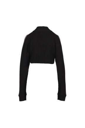 DOUBLE ZIP KNIT / BLACK
