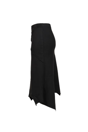 FEMME UPSIDE-DOWN SKIRT / BLK