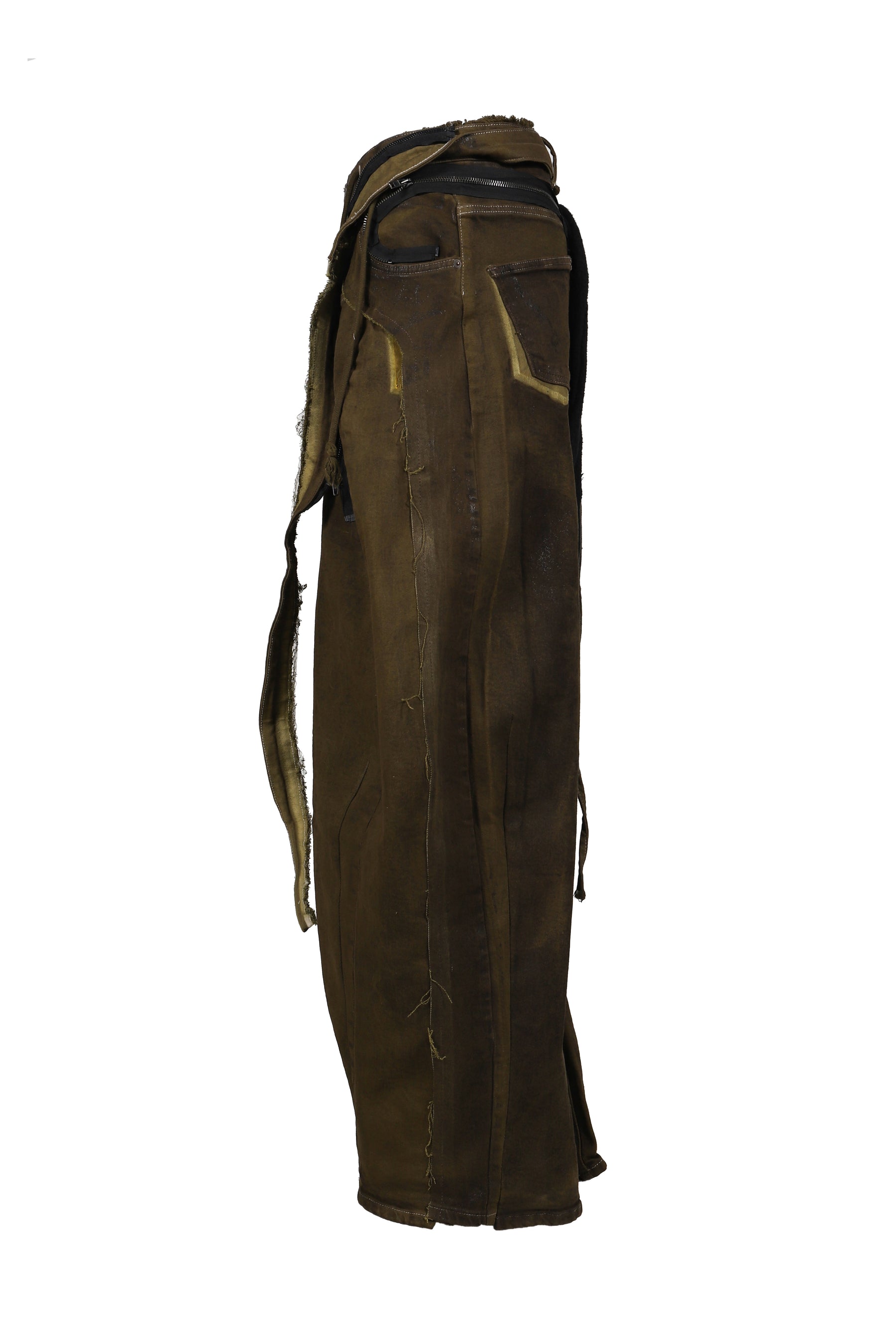 4D DENIM PANTS / MOSS BRW