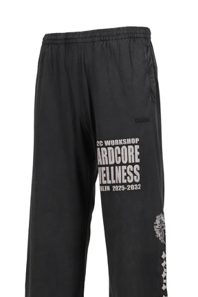 HARDCORE WELLNESS'' PANTS / BLK
