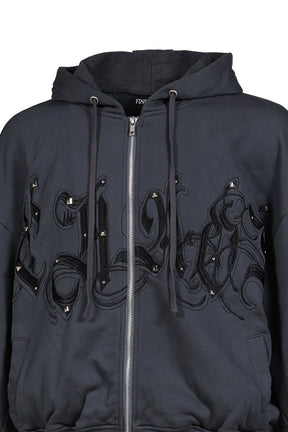 WASHED CHAOS HOODIE / BLK