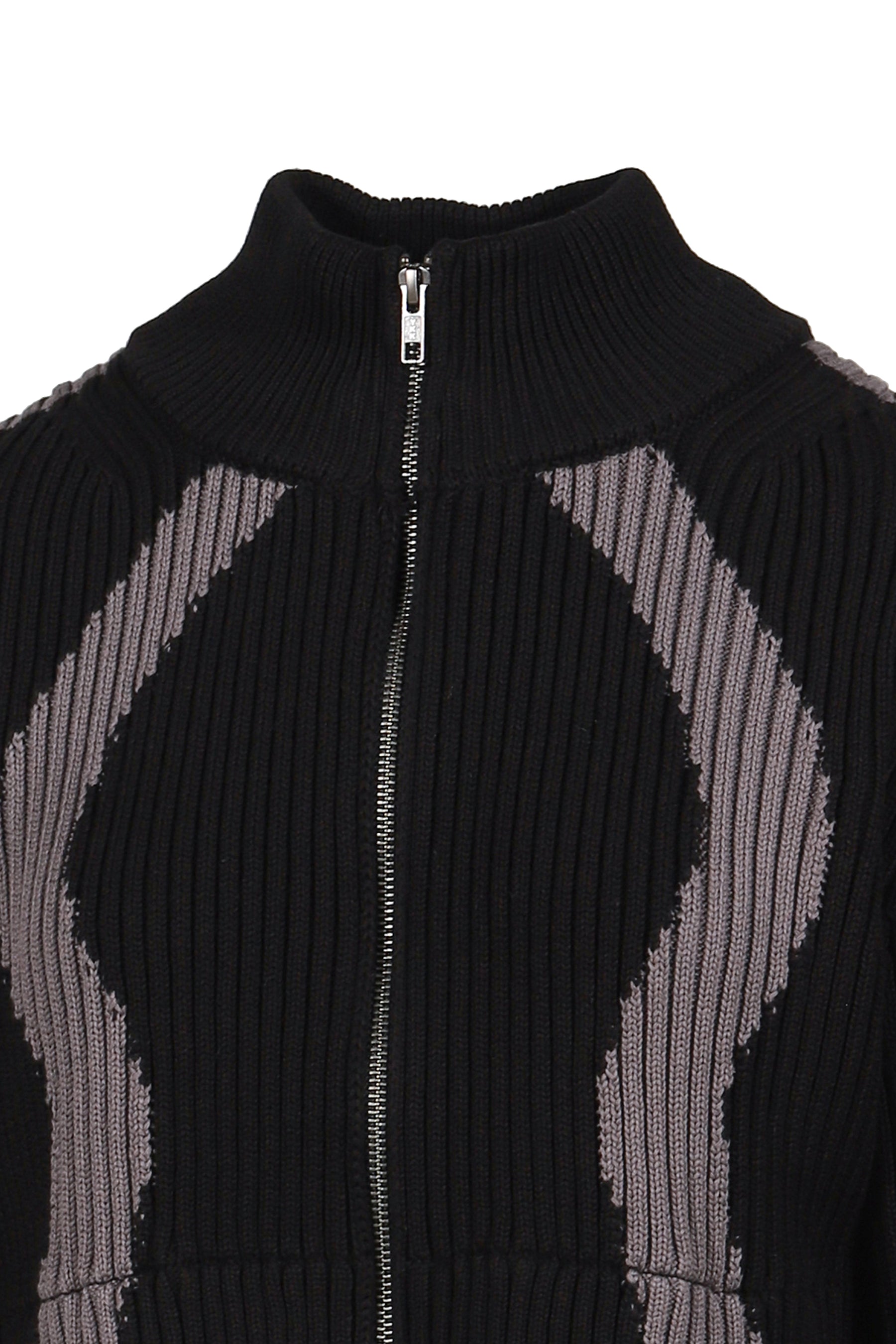 DOUBLE ZIP KNIT / BLACK