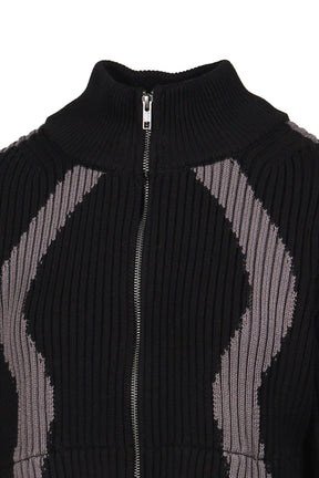 DOUBLE ZIP KNIT / BLACK