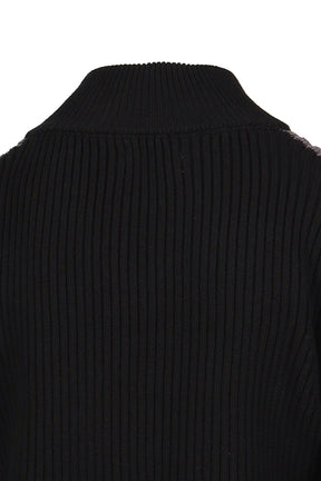 DOUBLE ZIP KNIT / BLACK