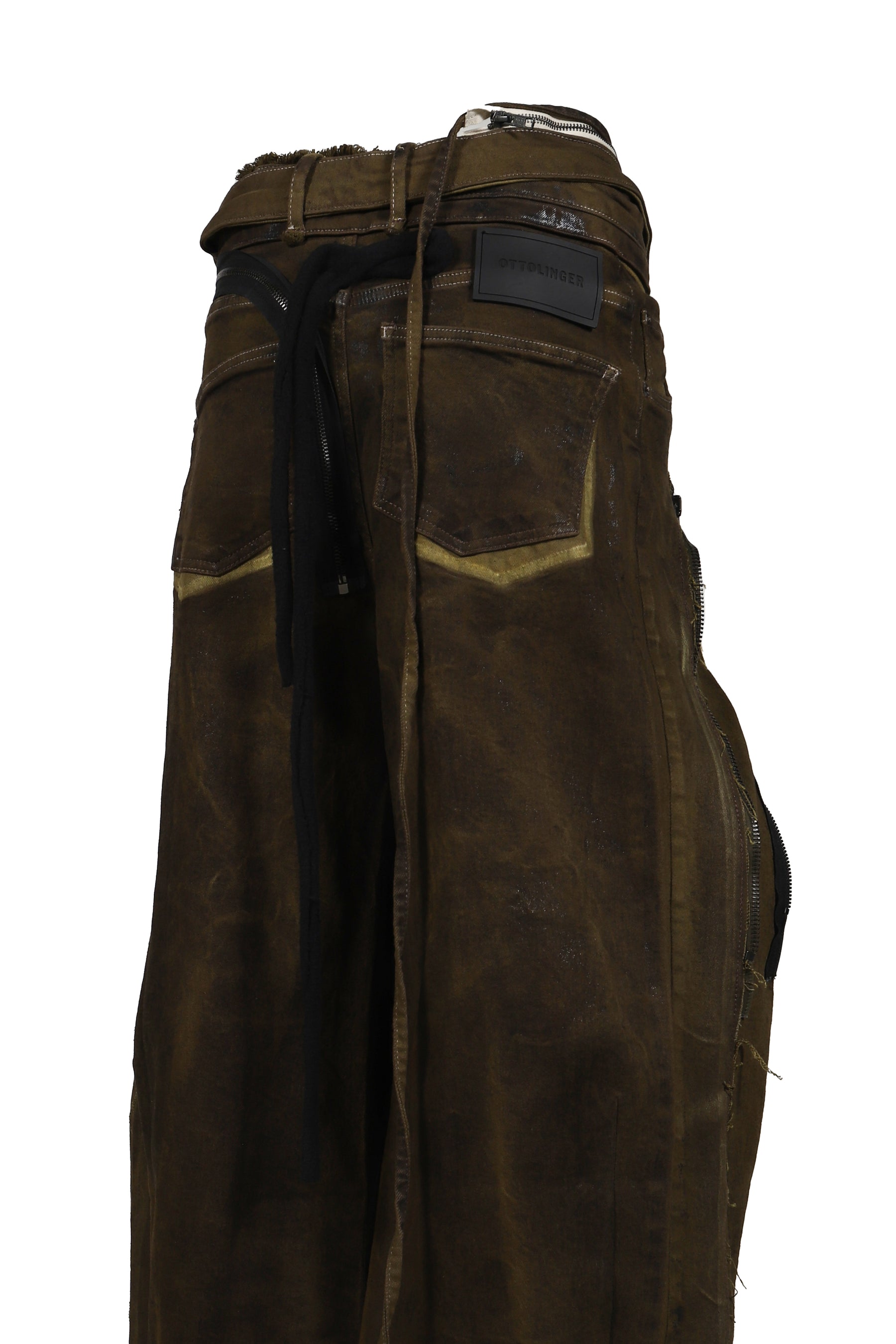 4D DENIM PANTS / MOSS BRW