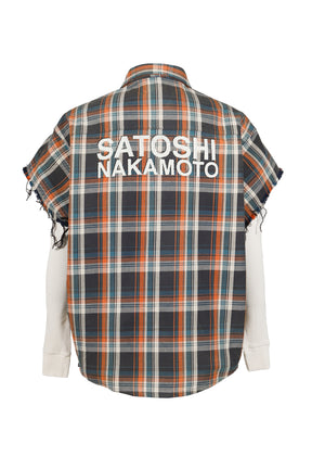 BENDER CUT OFF FLANNEL / ORG PLAID