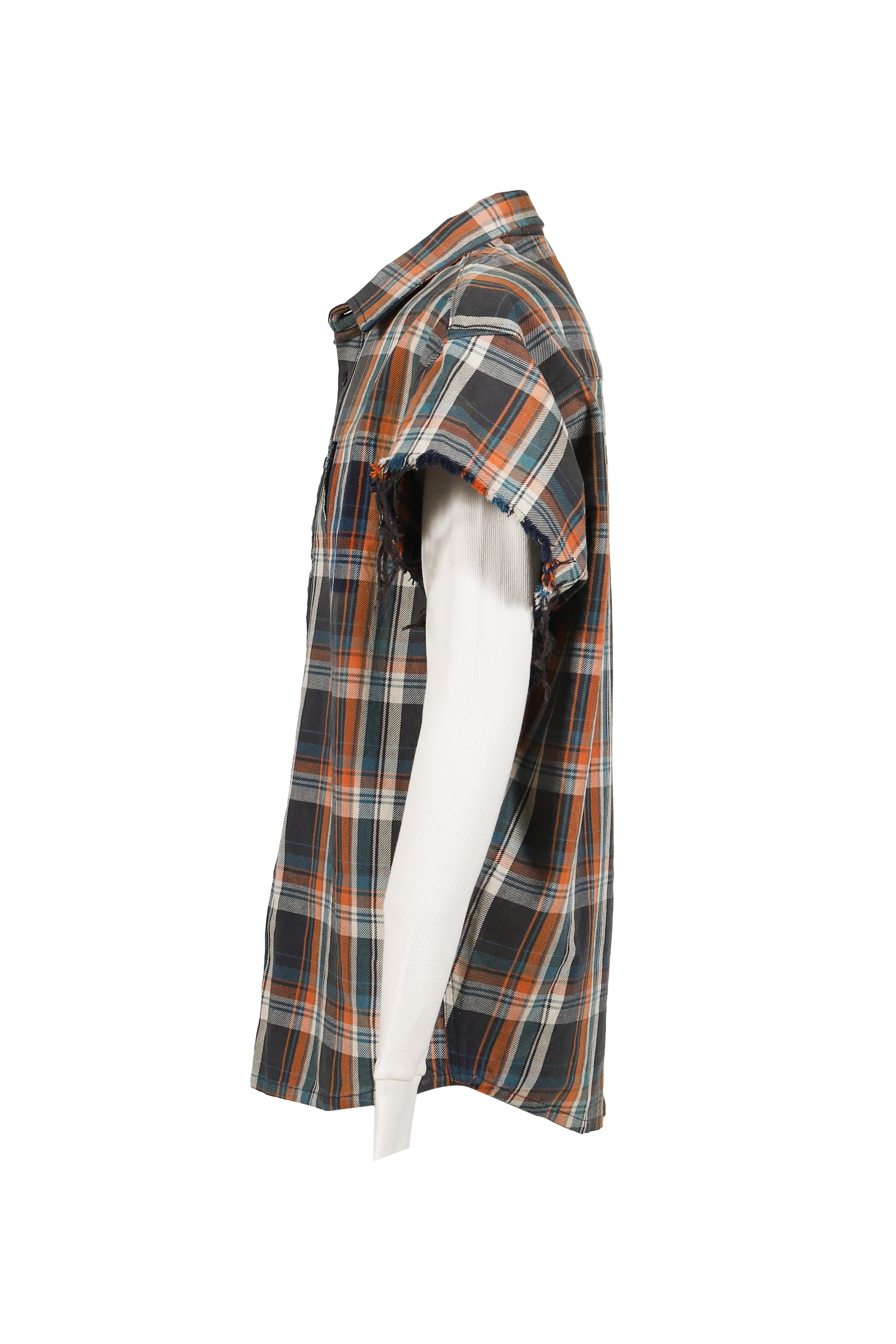 BENDER CUT OFF FLANNEL / ORG PLAID