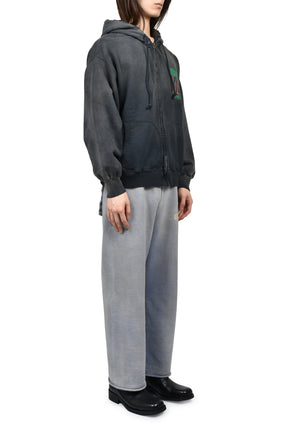 #7 VINYL ZIP HOODIE AGED / BLK