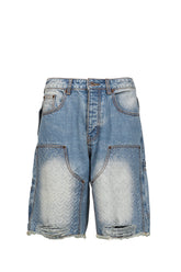DOUBLE KNEE HOLSTER SHORTS / INDIGO