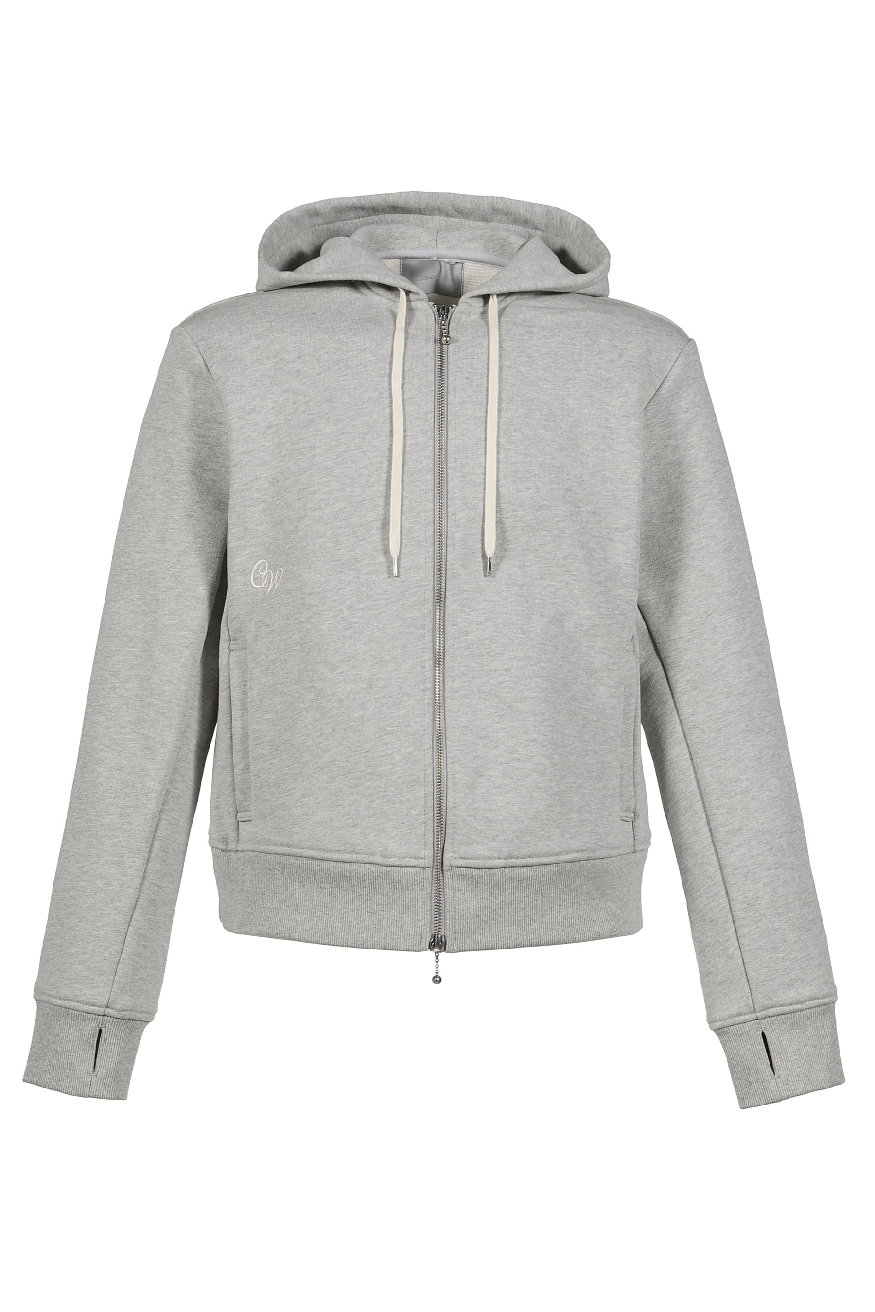 BORED ZIP HOODIE / HEATHER GRY