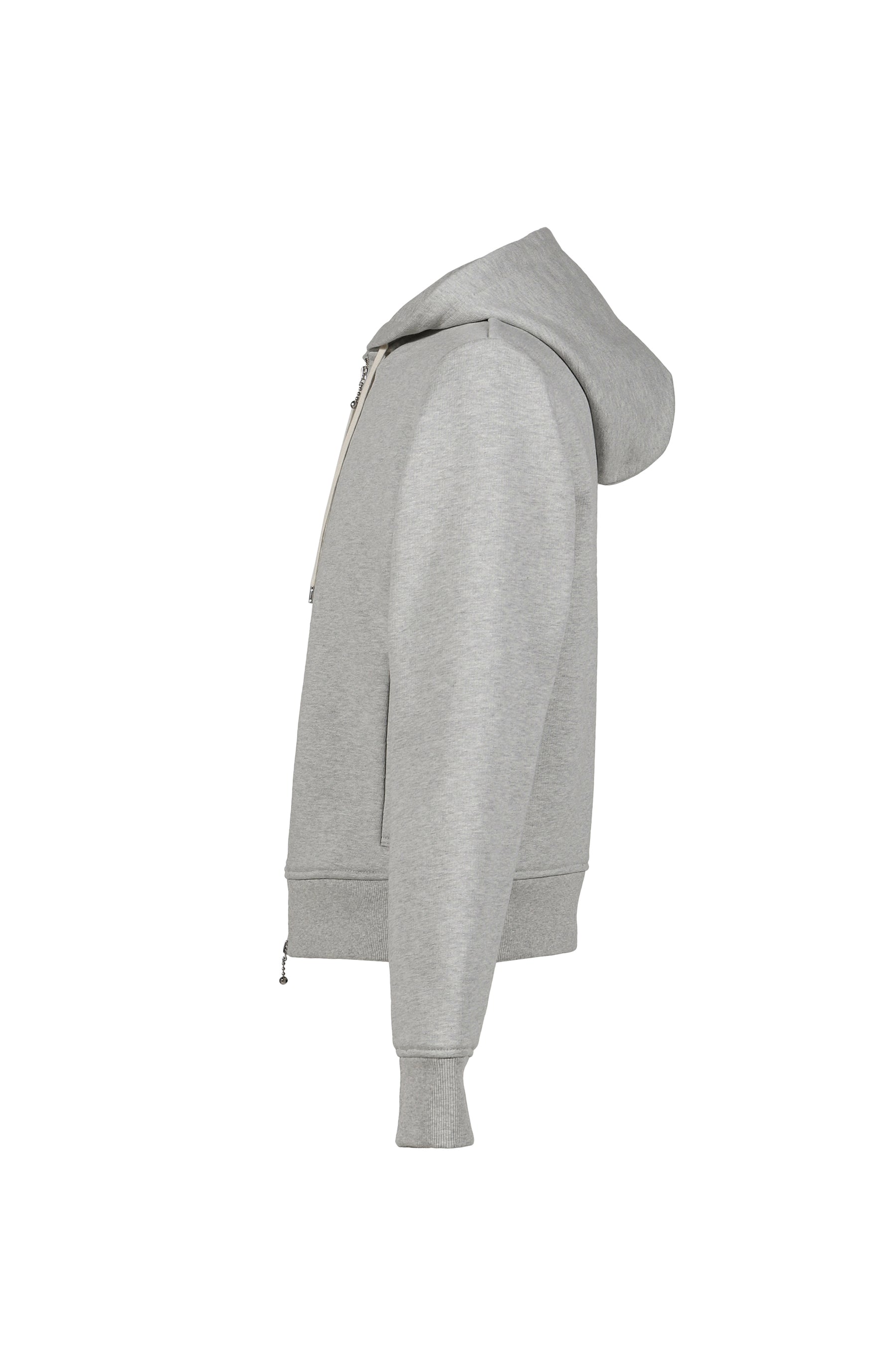BORED ZIP HOODIE / HEATHER GRY