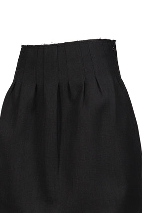 LOW-WAIST PLEATED SKIRT / NVY