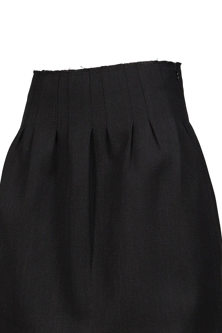 LOW-WAIST PLEATED SKIRT / NVY