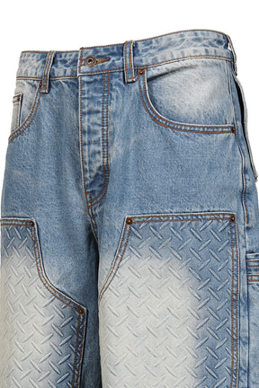 DOUBLE KNEE HOLSTER SHORTS / INDIGO