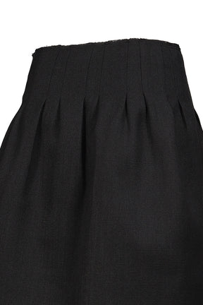 LOW-WAIST PLEATED SKIRT / NVY
