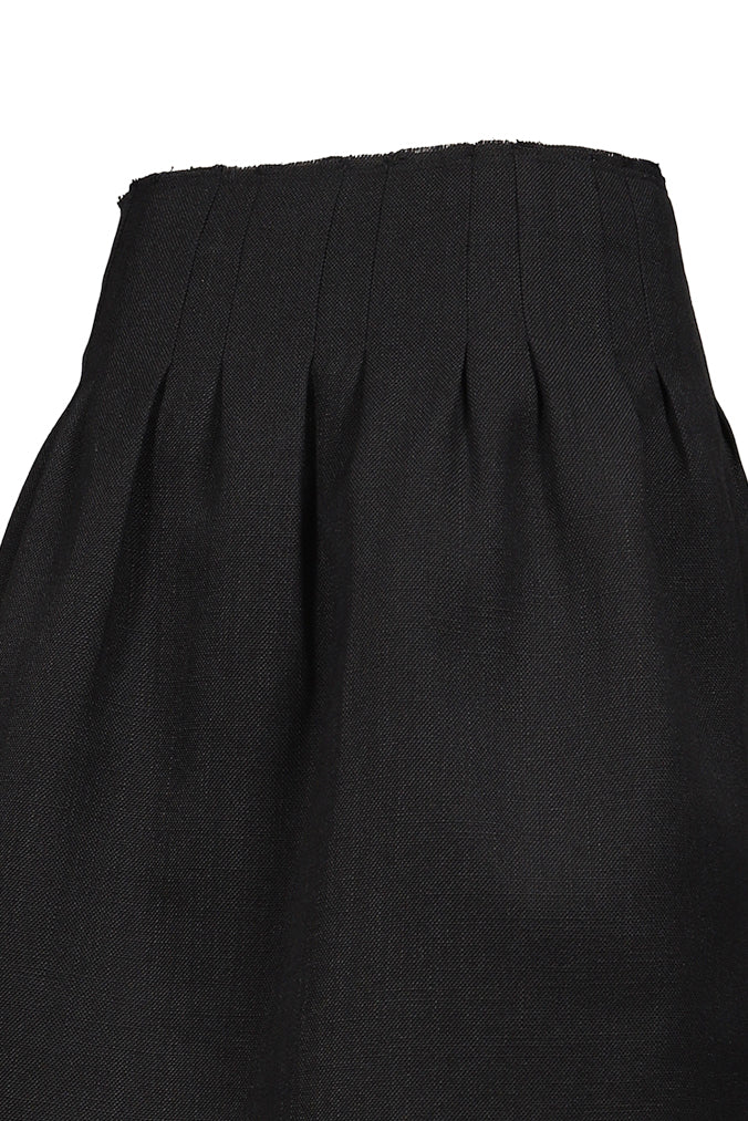 LOW-WAIST PLEATED SKIRT / NVY