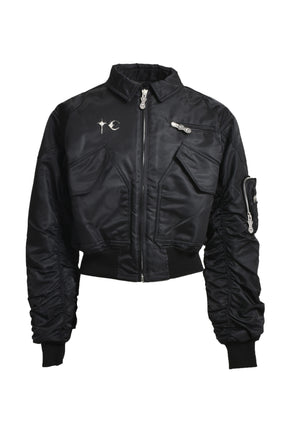 NYLON BOMBER / BLK