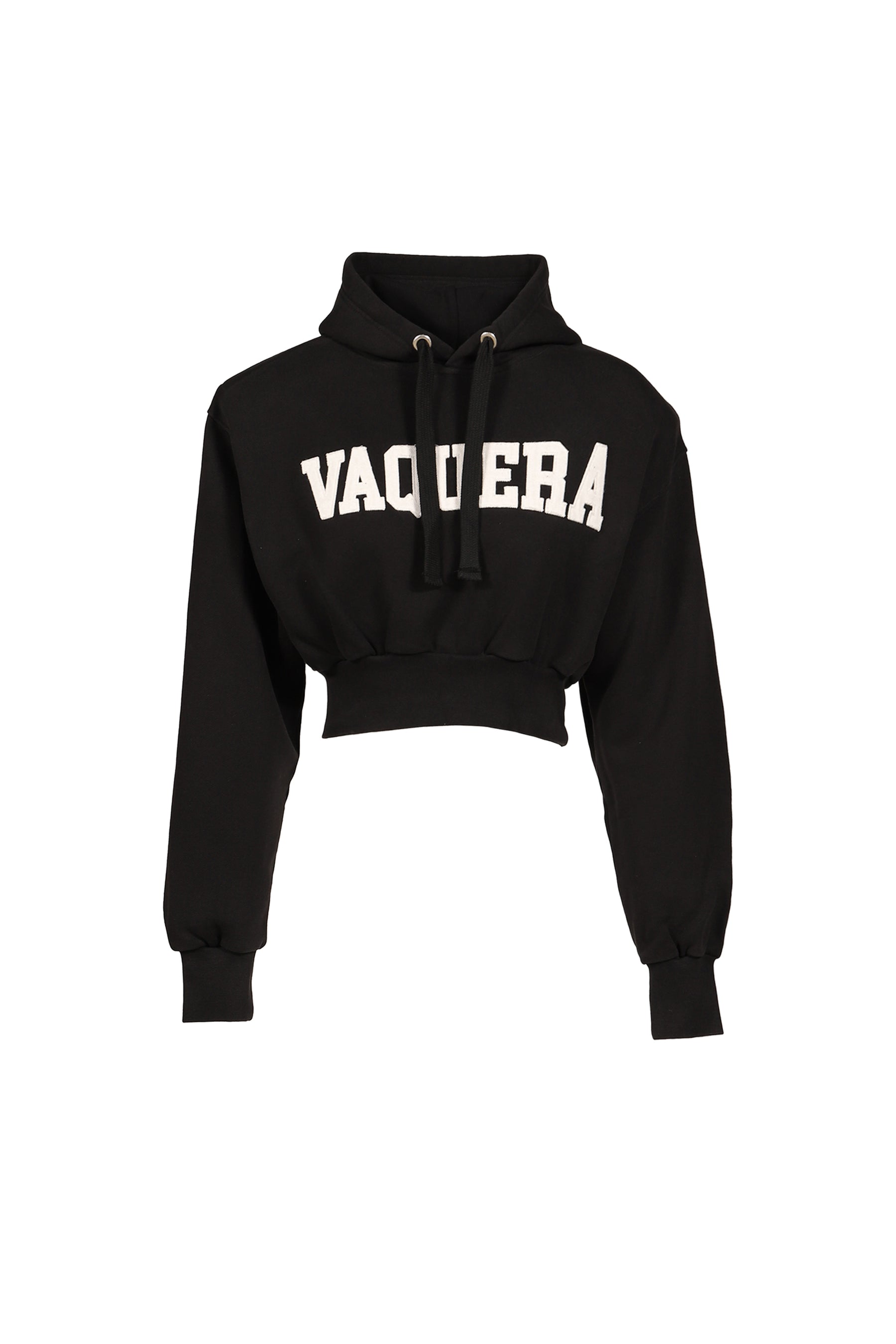 SHOULDER PAD HOODIE KNIT / BLK