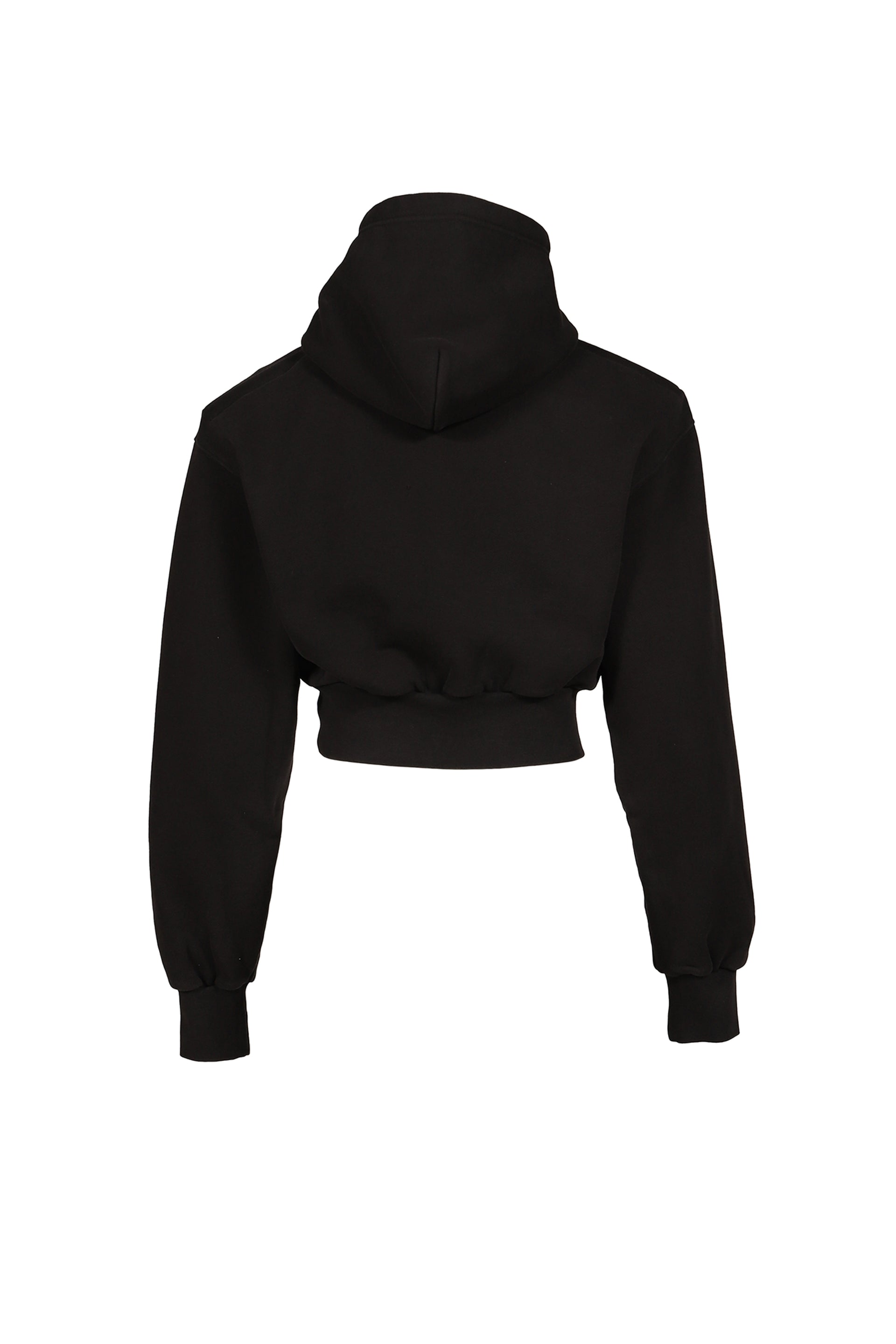 SHOULDER PAD HOODIE KNIT / BLK