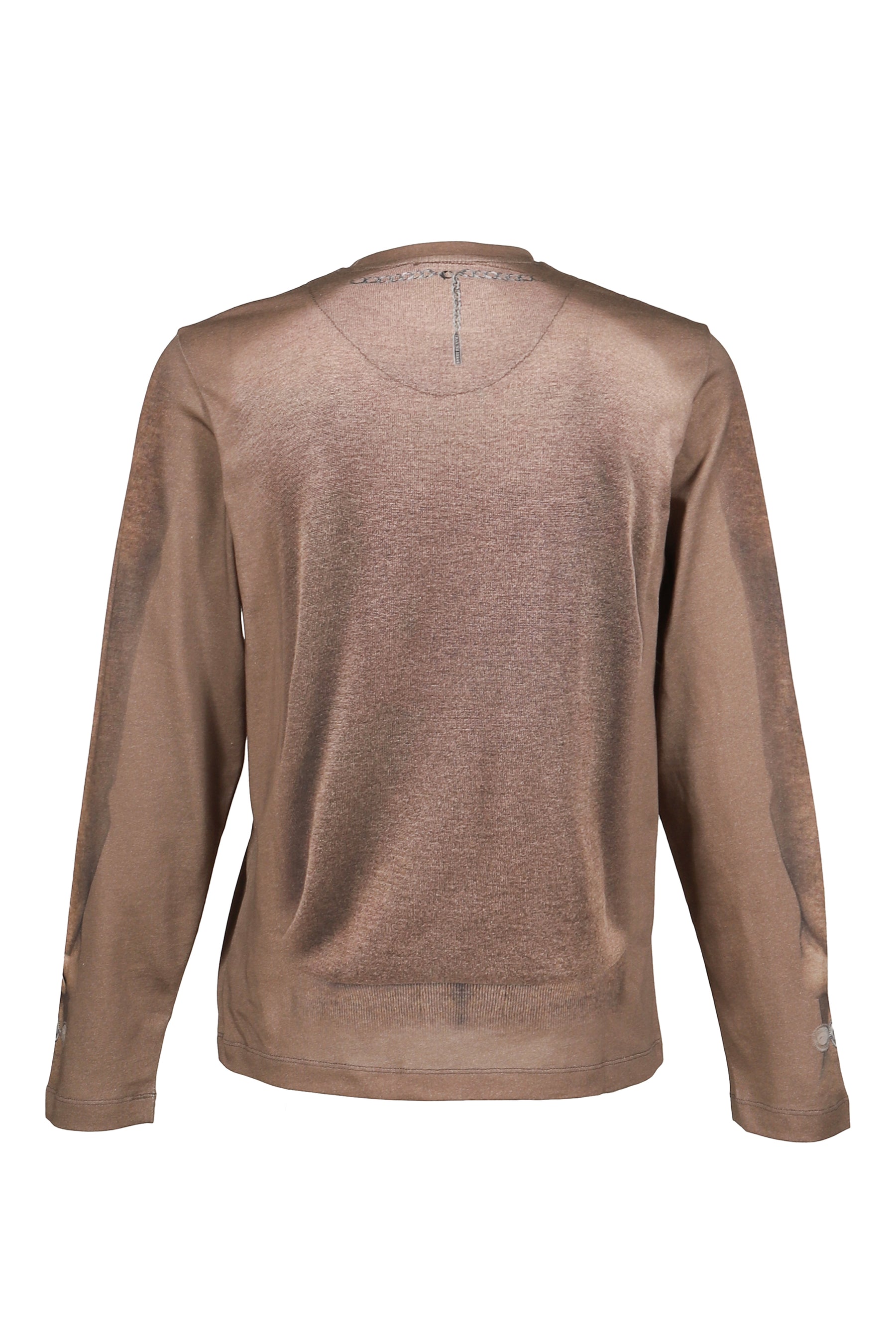 TROMPE-L'OEIL KNIT JERSEY LS T-SHIRT / BEI