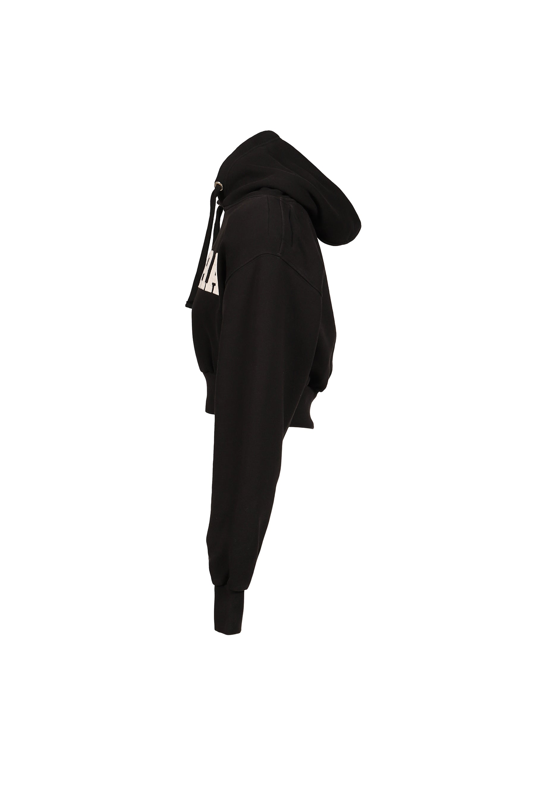 SHOULDER PAD HOODIE KNIT / BLK