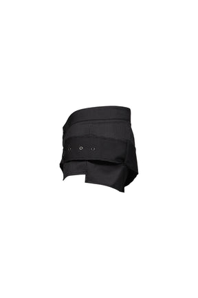BELT DETAIL SHORTS / STRIPE BLK