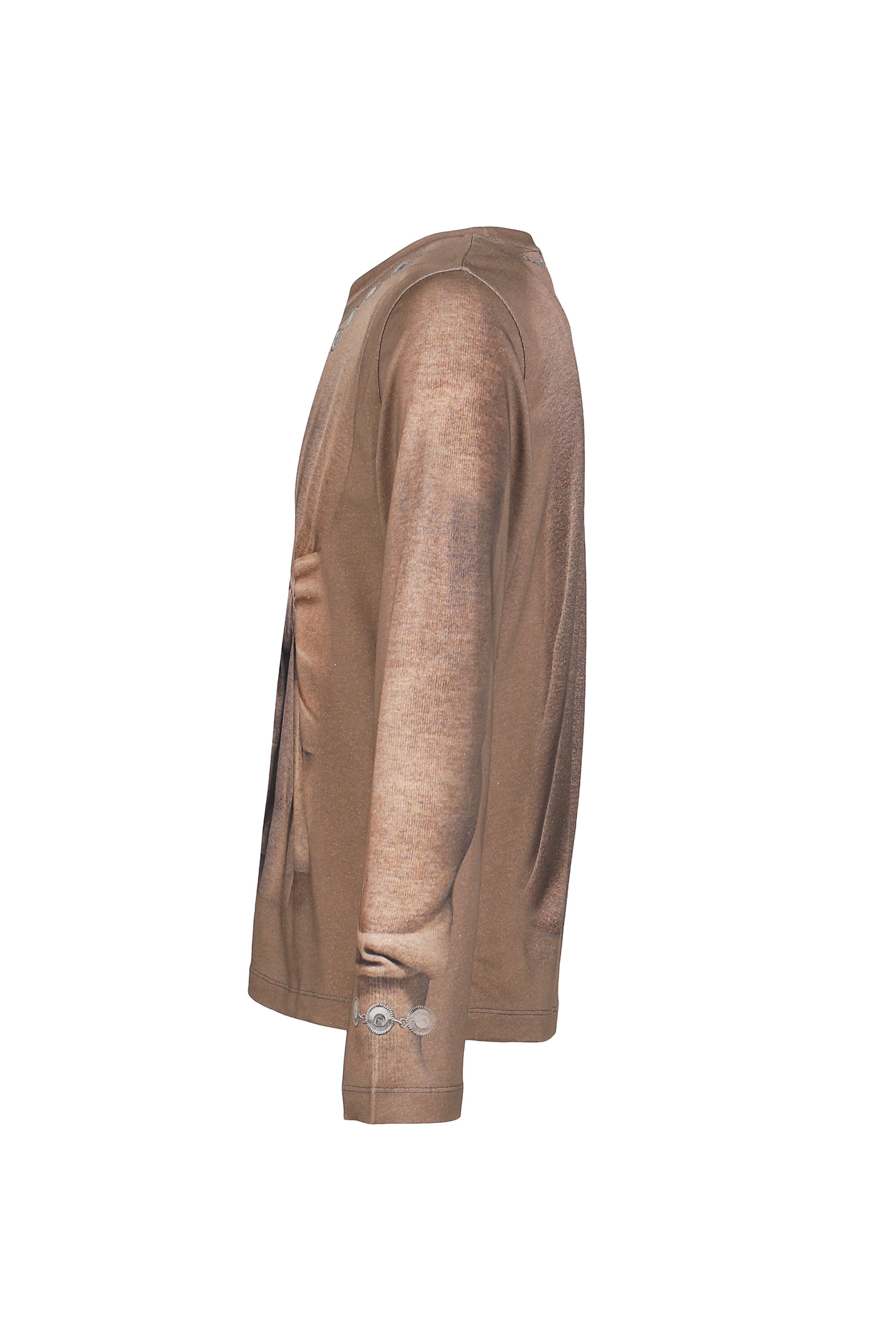 TROMPE-L'OEIL KNIT JERSEY LS T-SHIRT / BEI