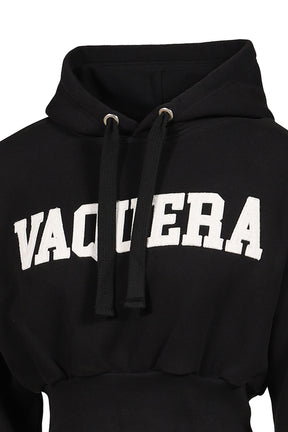 SHOULDER PAD HOODIE KNIT / BLK