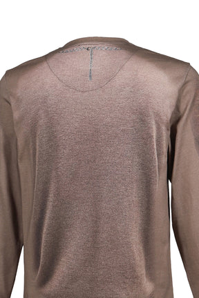 TROMPE-L'OEIL KNIT JERSEY LS T-SHIRT / BEI