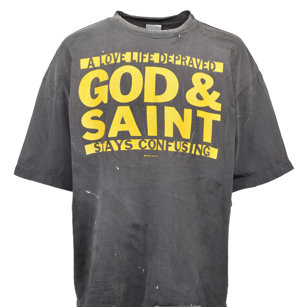 SAINT Mxxxxxx SAINT MICHAEL SS26 SS T-SHIRT/GOD SAINT / BLK - NUBIAN