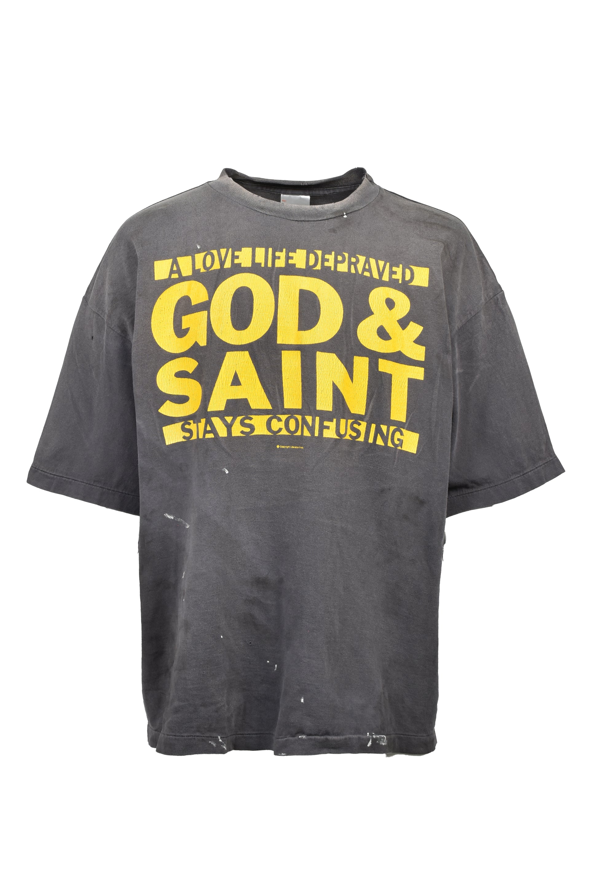 SS T-SHIRT/GOD SAINT / BLK