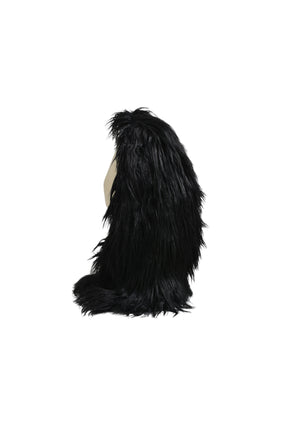 HAIRY FUR BALACLAVA / BLK