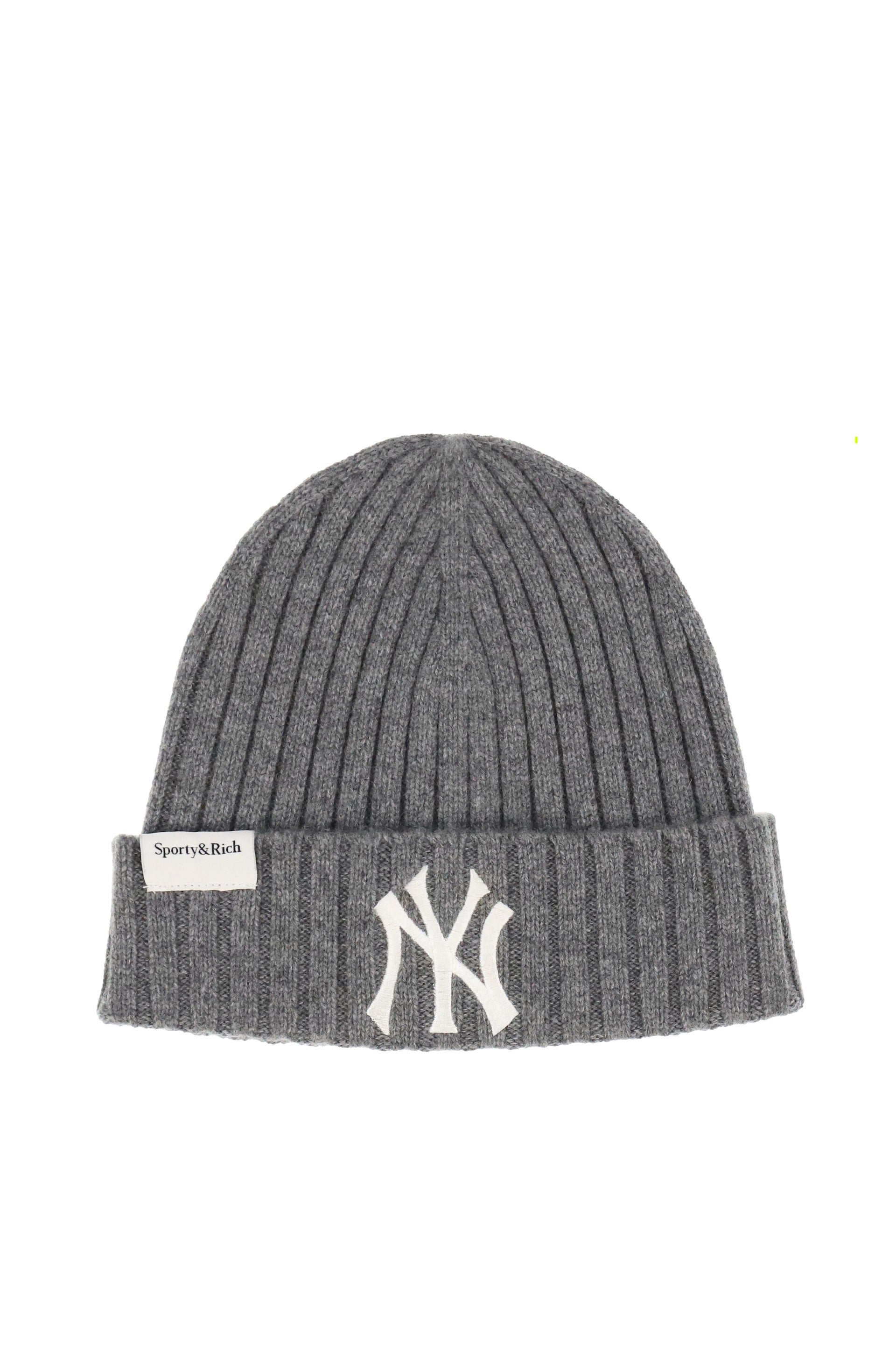 HERITAGE YANKEES SERIF CASHMERE BEANIE / DARK GRY