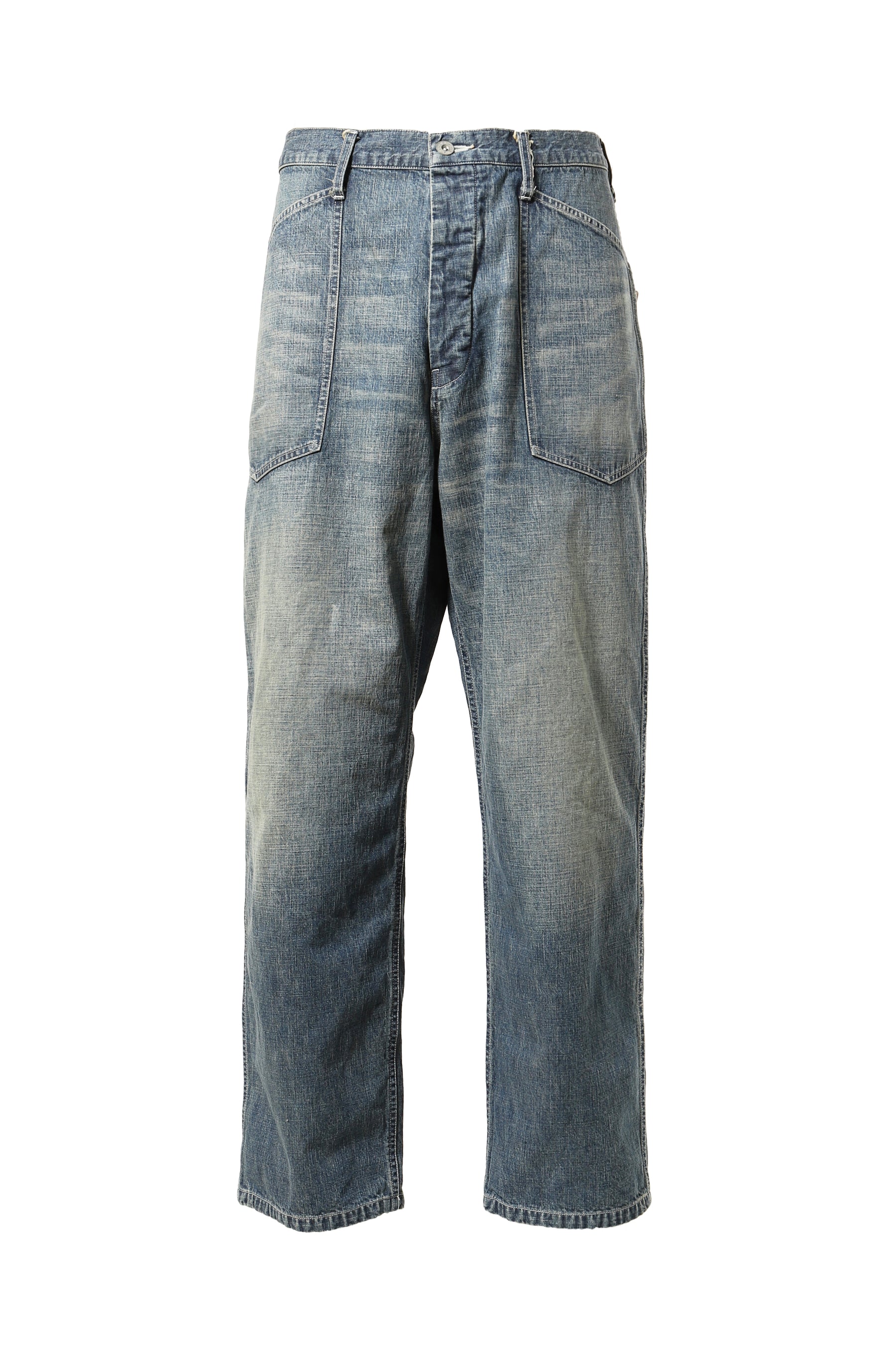BOW WOW バウワウSS24 US ARMY M35 DENIM TROUSERS / IND AGEING - NUBIAN