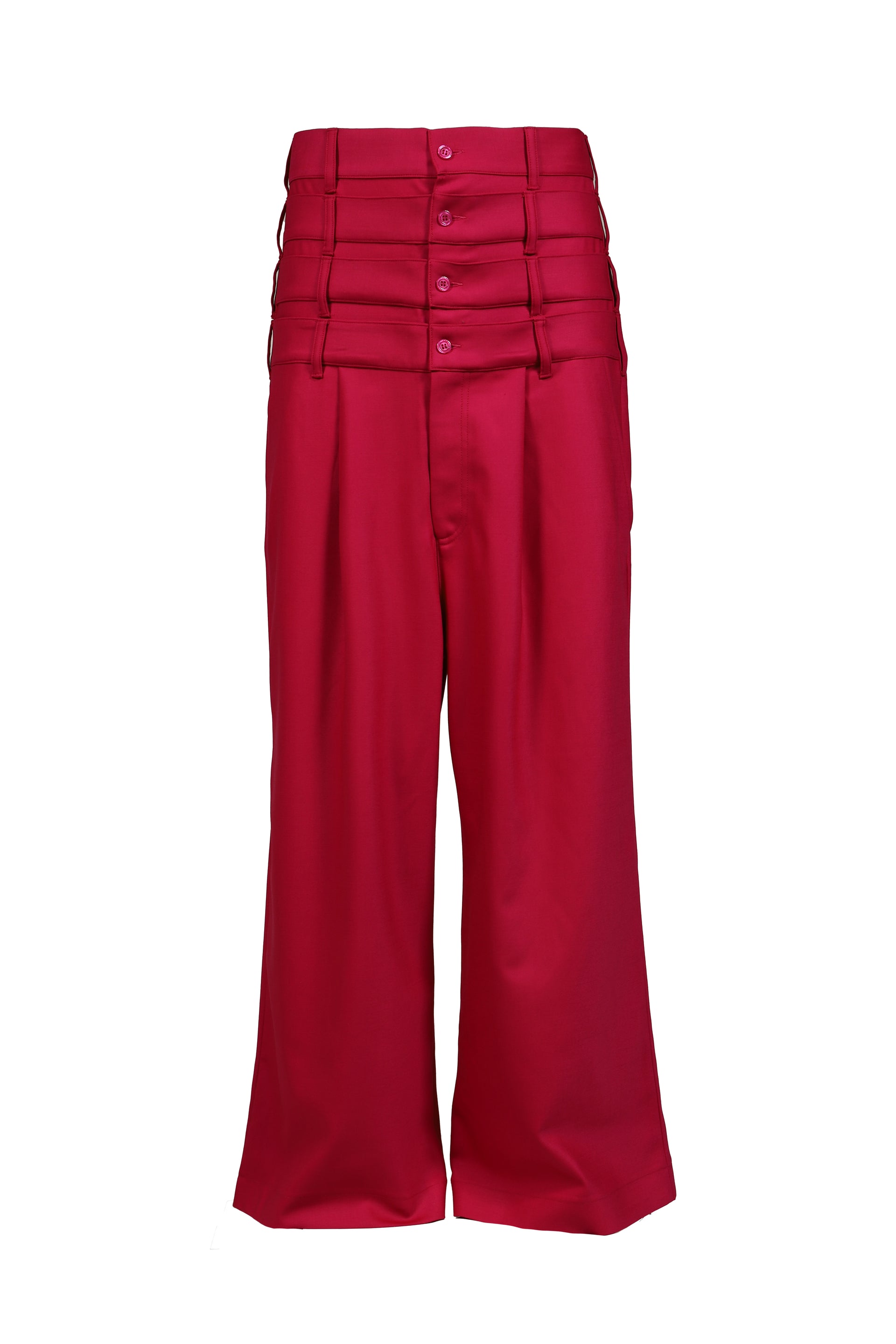 4 WAIST TAILORED TROUSERS / FUCHSIA
