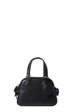 AC STUD LEATHER MINI BOWLING BAG / BLK