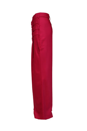 4 WAIST TAILORED TROUSERS / FUCHSIA