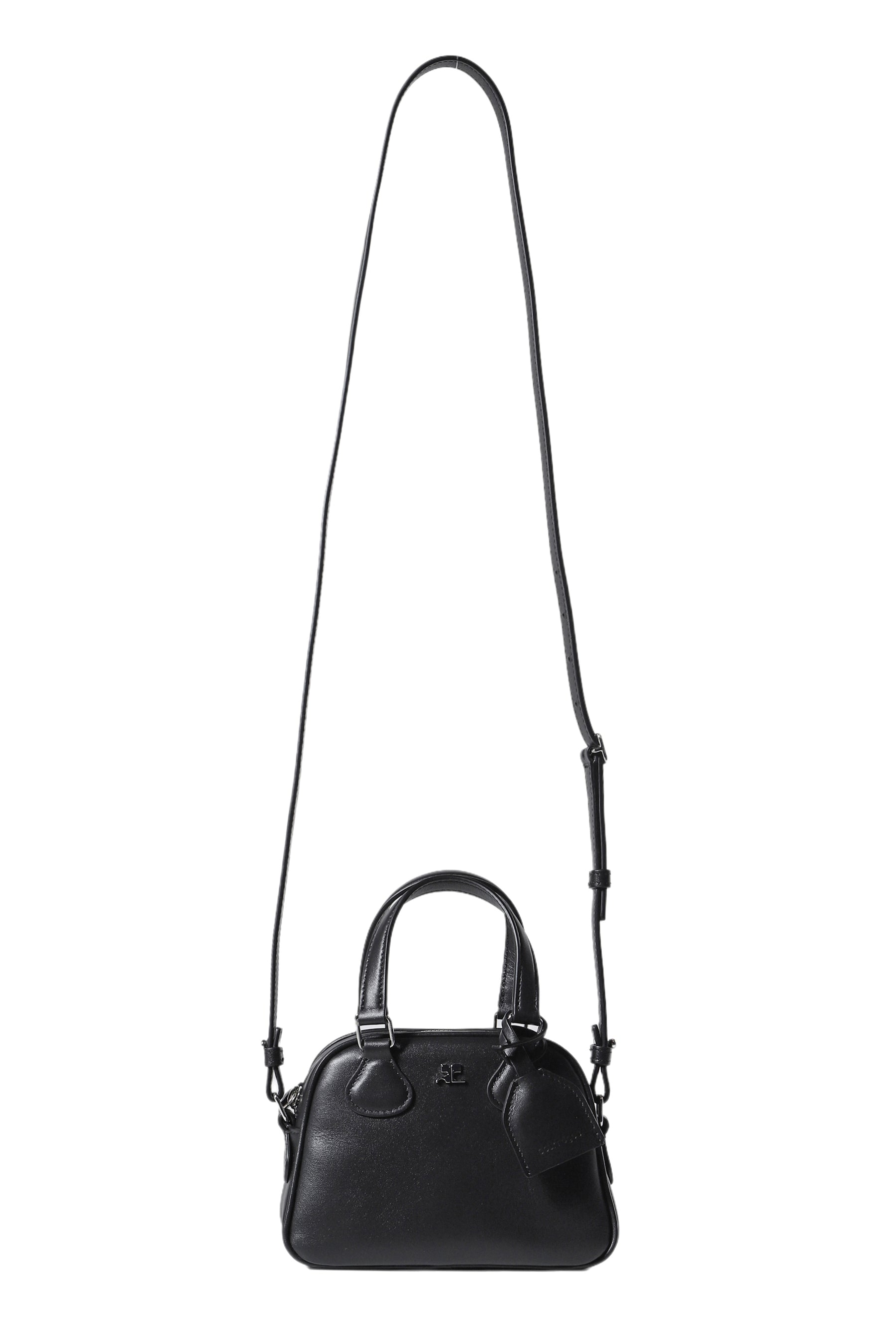 AC STUD LEATHER MINI BOWLING BAG / BLK