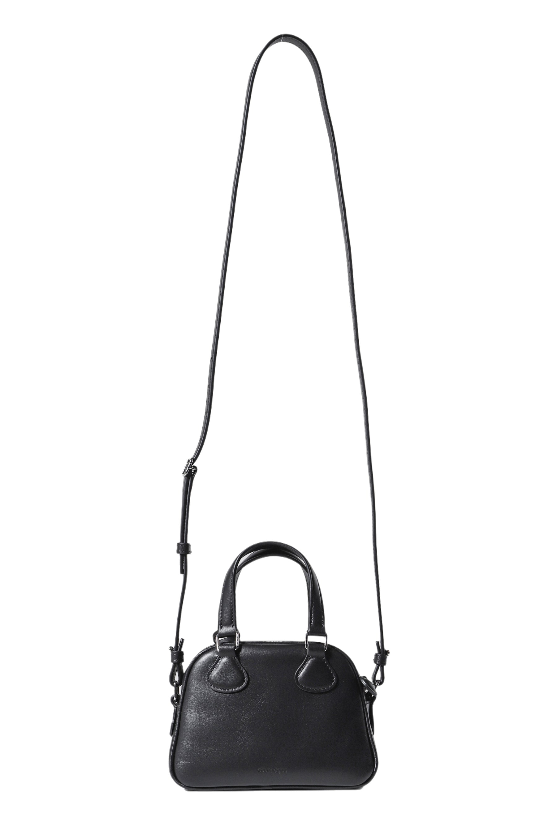 AC STUD LEATHER MINI BOWLING BAG / BLK