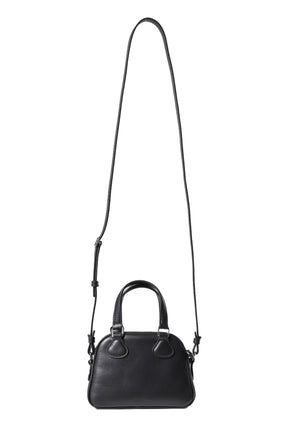 AC STUD LEATHER MINI BOWLING BAG / BLK