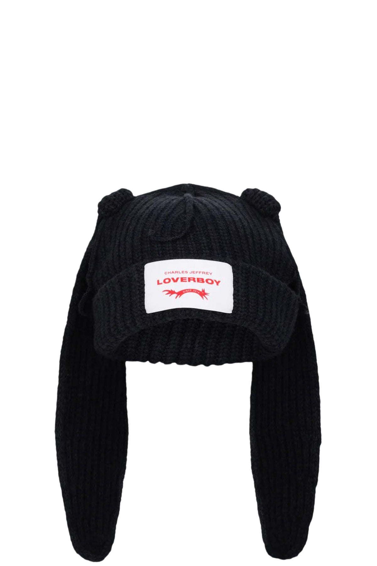 CHUNKY RABBIT BEANIE / BLACK