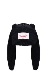 CHUNKY RABBIT BEANIE / BLACK