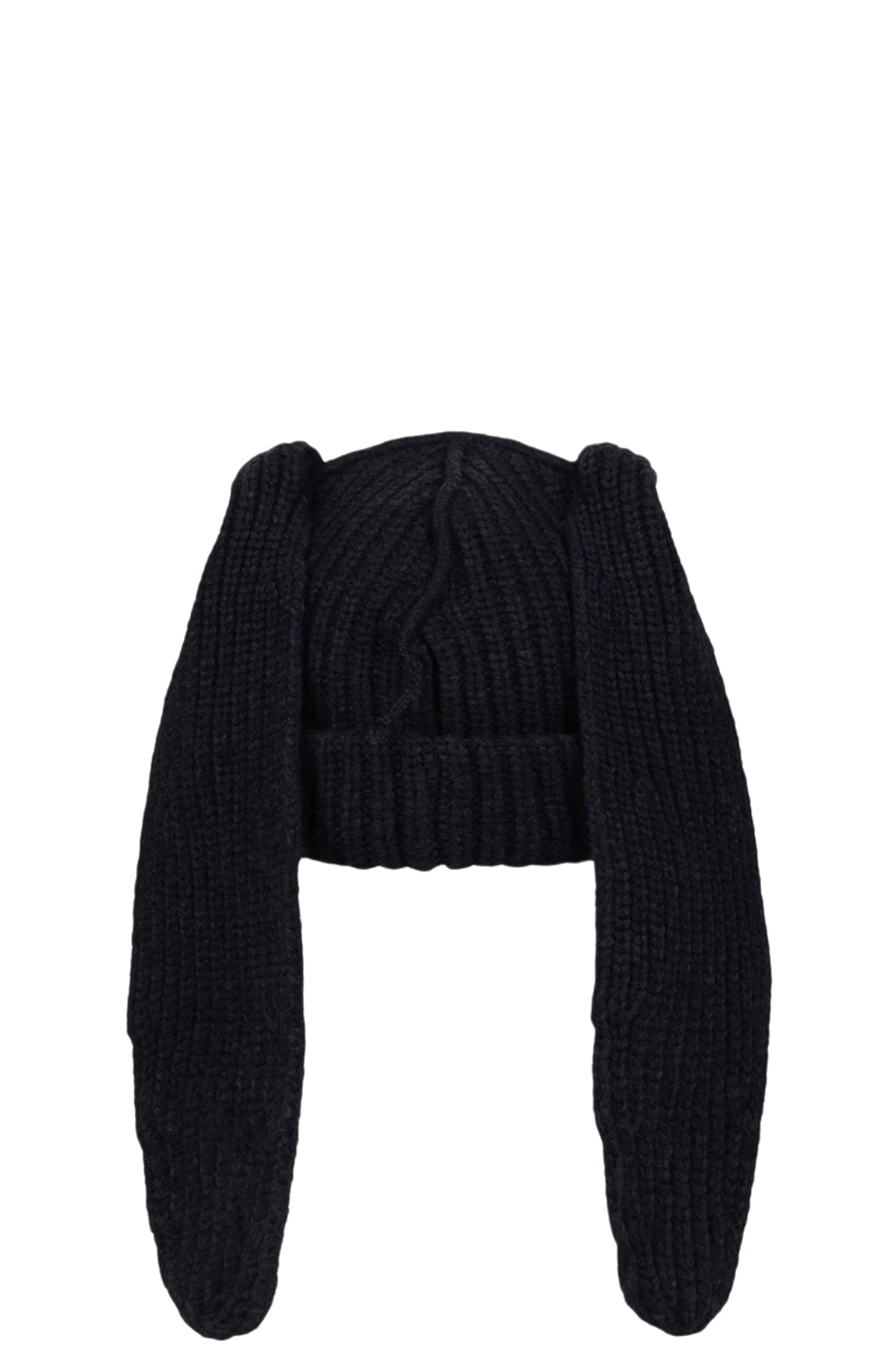 CHUNKY RABBIT BEANIE / BLACK